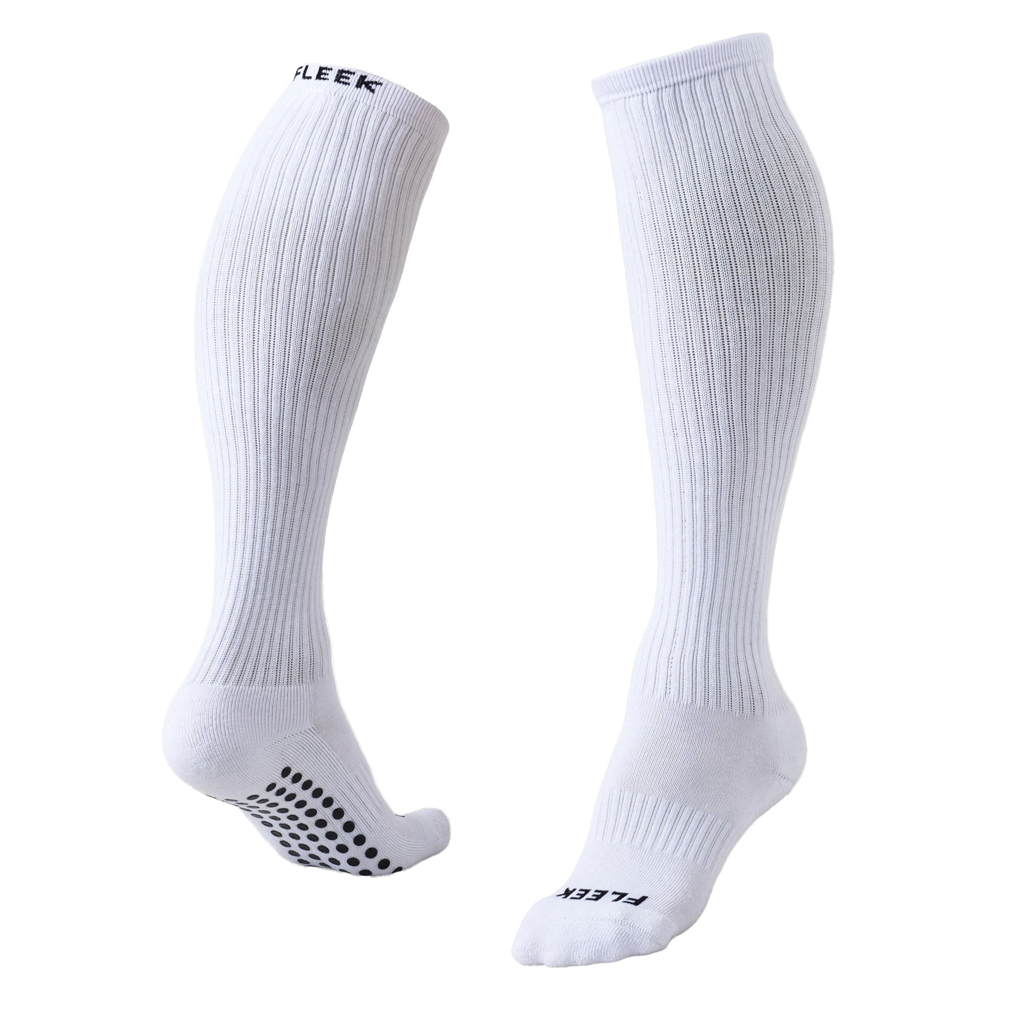 FLEEK ANTI-SLIP FOOTBALL Calf Socks White