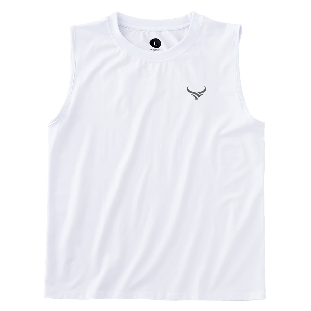 FLEEK スリーブレスシャツ グレーロゴ