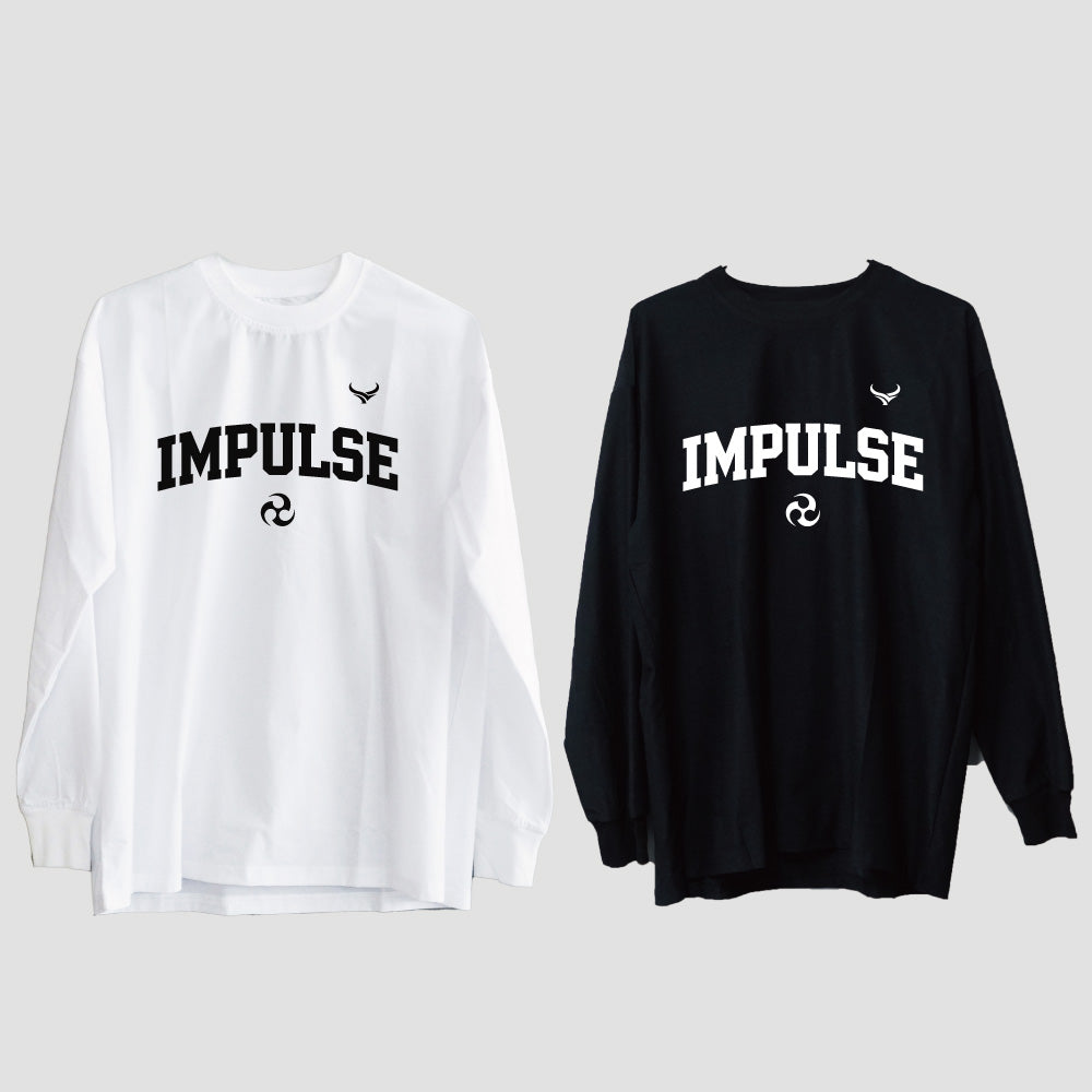 IMPULSE ドライクルーネック ロングスリーブシャツ チームネーム