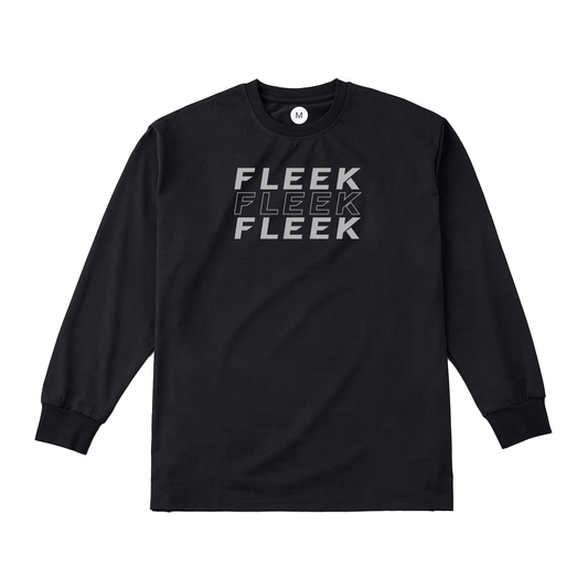 FLEEK ドライクルーネック ロングスリーブシャツ ブラック ストリーム