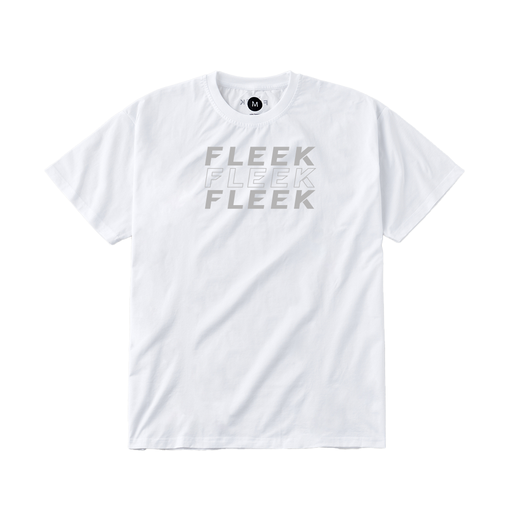 FLEEK ドライクルーネック ショートスリーブシャツ ホワイト ストリーム