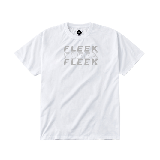FLEEK ドライクルーネック ショートスリーブシャツ ホワイト ストリーム